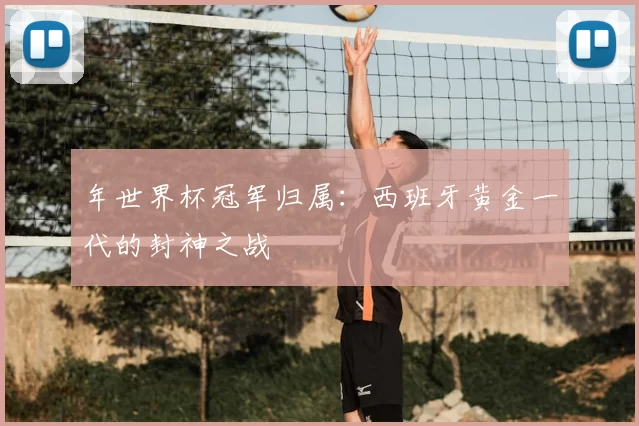 年世界杯冠军归属:西班牙黄金一代的封神之战